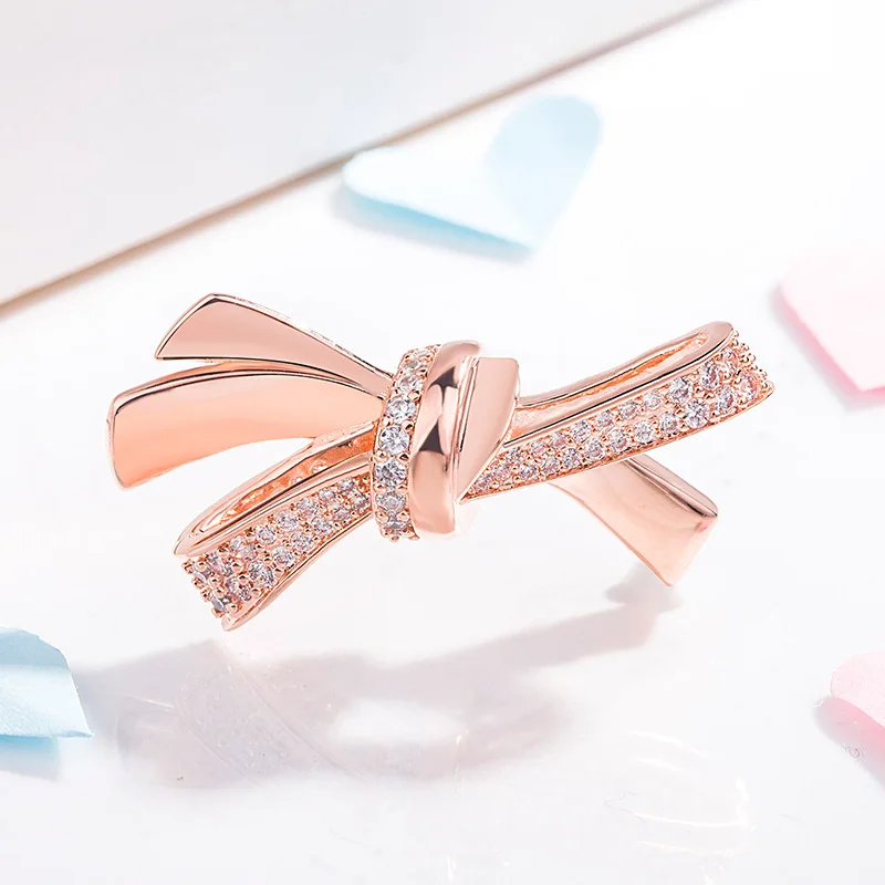 Genuine 925 Sterling Silver Rose Gold 