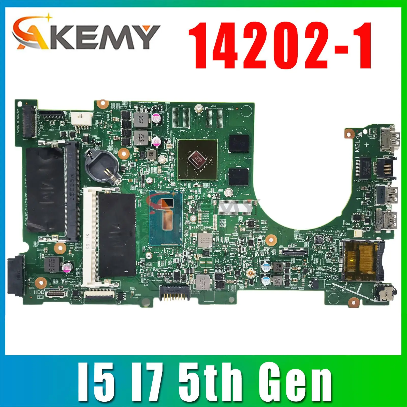 14202-1 i5 i7 5th Gen CPU 845M/2G GPU CN-0FR6H6 0FGHK9 Mainboard For DELL Inspiron 17 (7746) Laptop Motherboard 100% testing ok