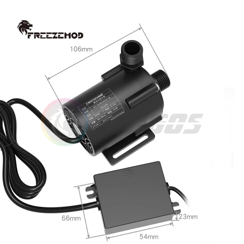 Zemod-bomba de Água Circulante Placa de Controle Externo do Motor sem Escova 12v24v 3000l h 88w Power 23 Metros Head Pu-kub - Imagem 3
