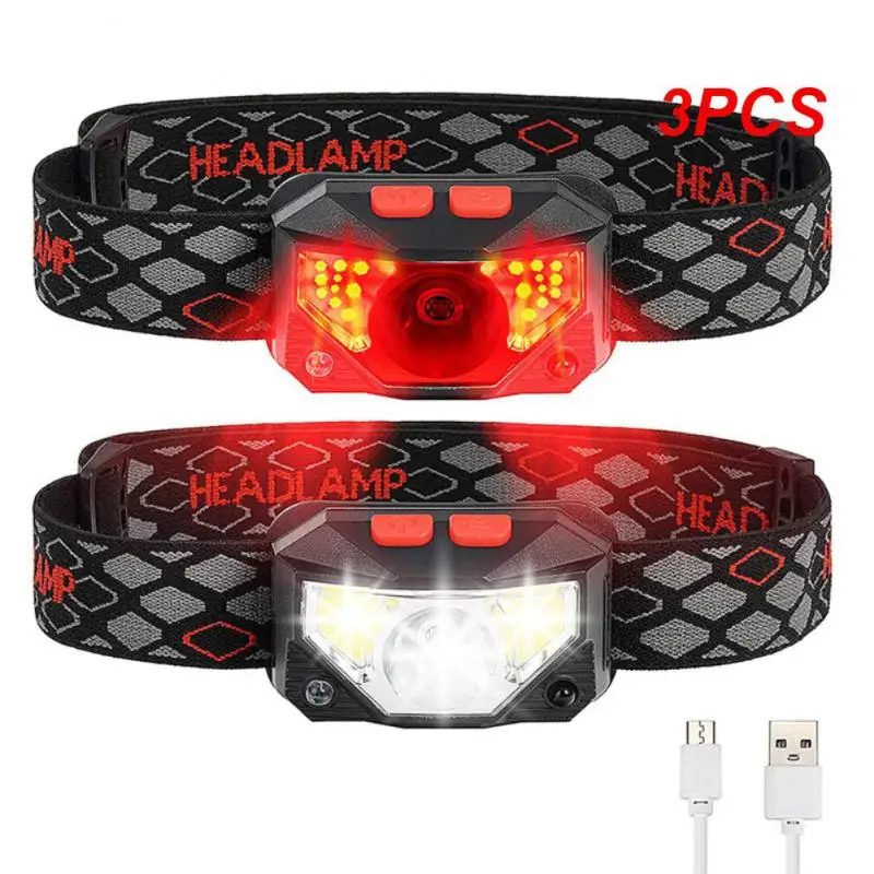 

Налобный фонарь с Usb-зарядкой, 1200 мАч, 3 шт.