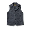 Amekaji Vintage Wool Waistcoat Men Winter New British Lapel Thick Double Layer Multi-pocket Suit Collar Vest Retro Cardigan Vest 6