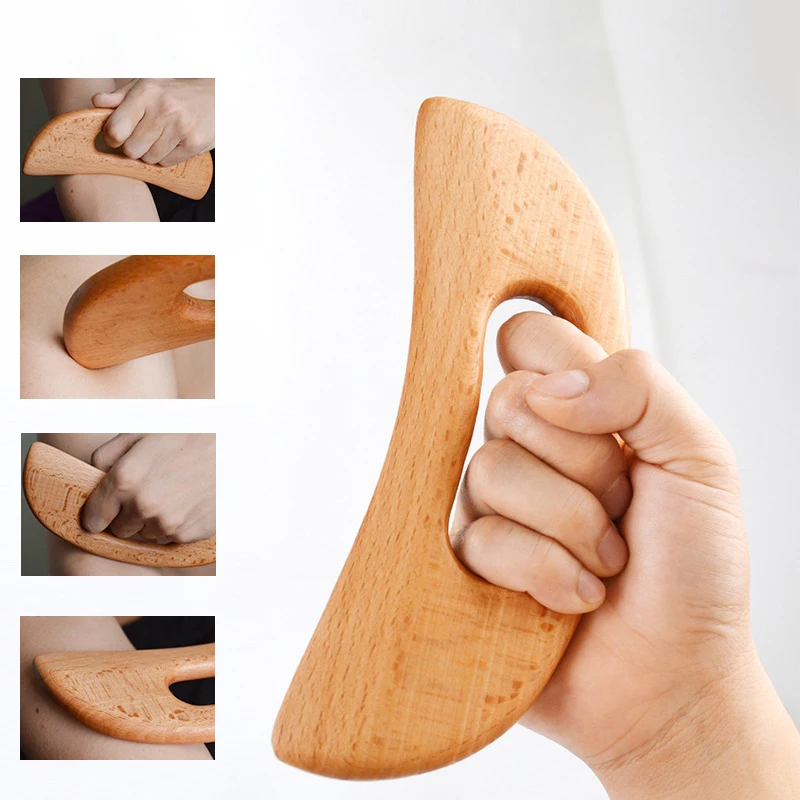 6pcs set pottery tools double scraper blades clay wooden handle culpture scraper tool new Alwafore Wooden Guasha Massage Scraper Pressure Therapy Acupoint Massager Facial BodyHealth Care Handle Massage Tool