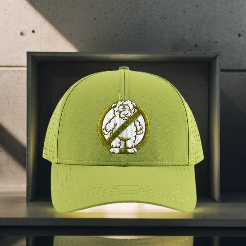 Stylish Golf Hat Laser Cutting Hole Design with Flat Embroidery Curved Brim Waterproof Cap Unisex Adult