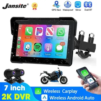 5"/7" Portable Motorcycle GPS Navigation with DVR – IPX7 Waterproof LCD, Wireless CarPlay & Android Auto 1