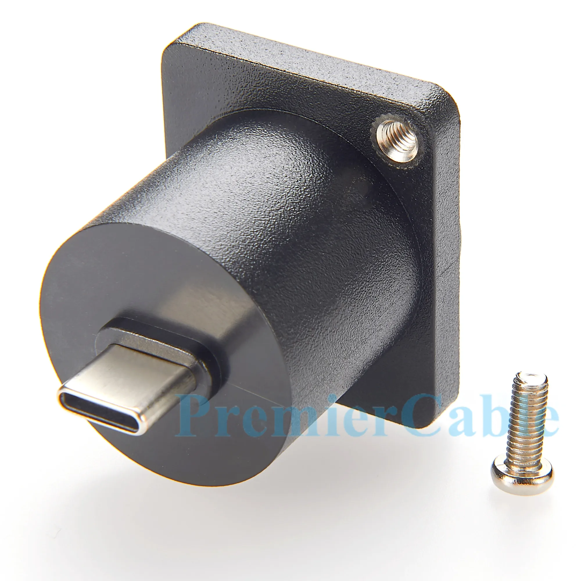 Adaptateur Panneau USB-C Femelle Vers USB-C Femelle - 10 Gbps, 100W - Pour Fixation Sur Boîtier Ou Cloison (trou 23mm)