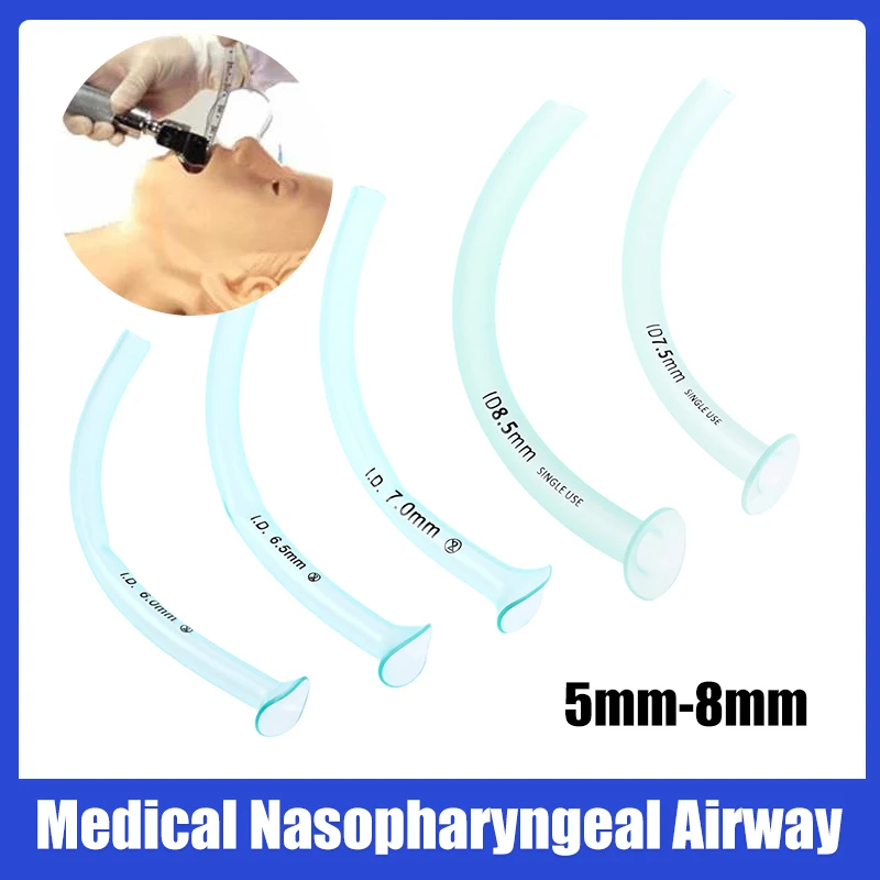 

6/6.5/7/7.5/8.5mm Disposable Nasopharyngeal Airway Nasal Pharyngeal Duct Health Care Tool Help Sleeplessness Easy Sleep