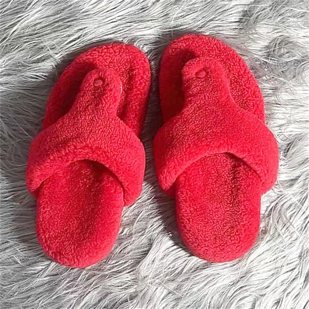 Großhandel Flauschige Echte Lammfell-Damenpantoffeln Luxus-Hausschuhe für Frauen Flache Rutschfeste Bequeme Schuhe für Drinnen und Draußen – Detail 20