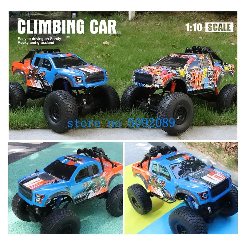 Outdoor 4K HD Camera High-Speed Climb Remote Control Car 2.4G 1:8 Shock Absorber 4WD LED Lighting WIFI FPV RC Off-Road Truck Car 5