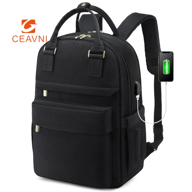 

CEAVNI New Fashion Student Shoulder Backpack USB Computer Business Large Capacity Backpack Travel Multifunctional Shoulder Bag