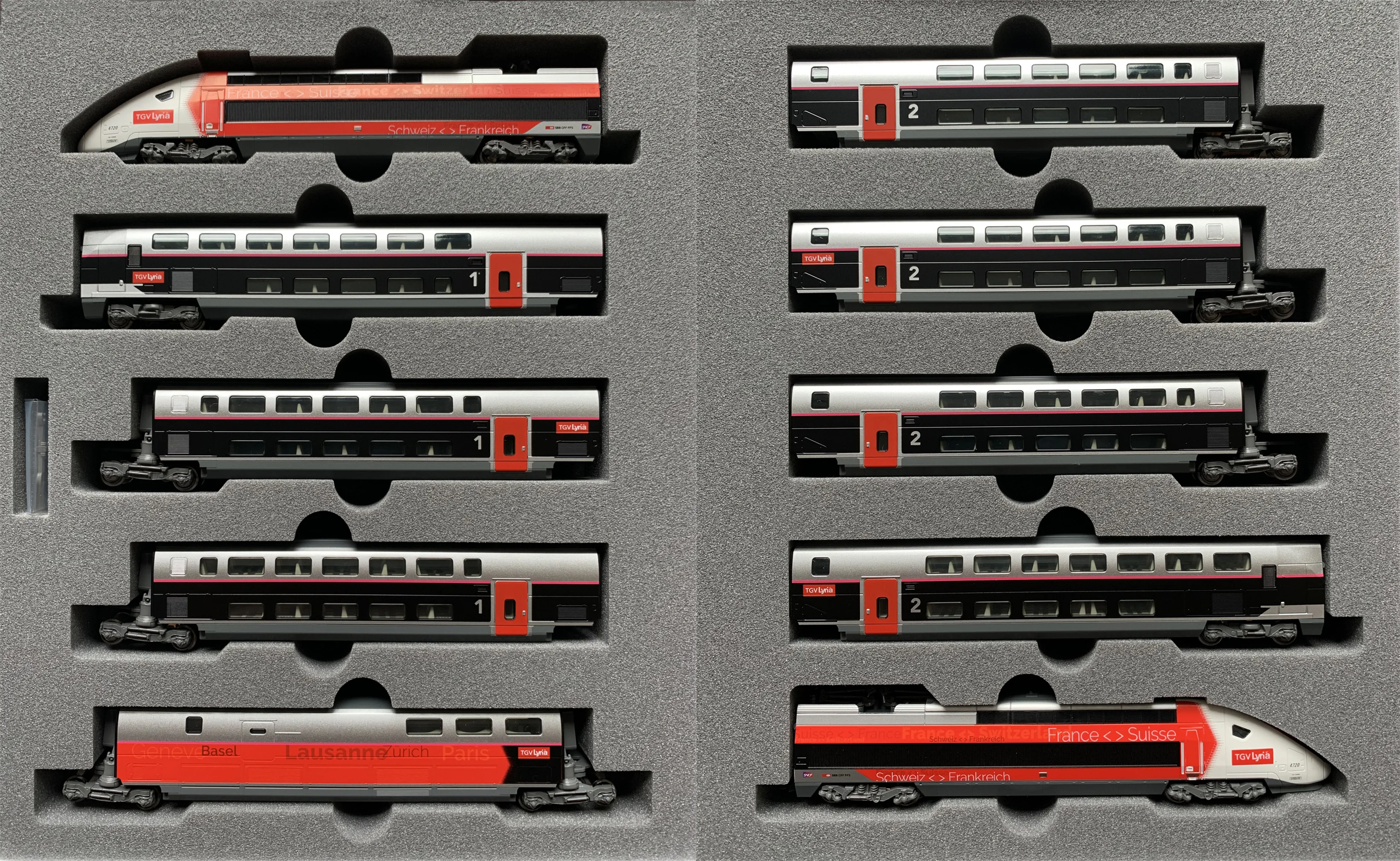 KATO N Scale 1/160 Train Model 10-1762 TGV Lyria Euroduplex