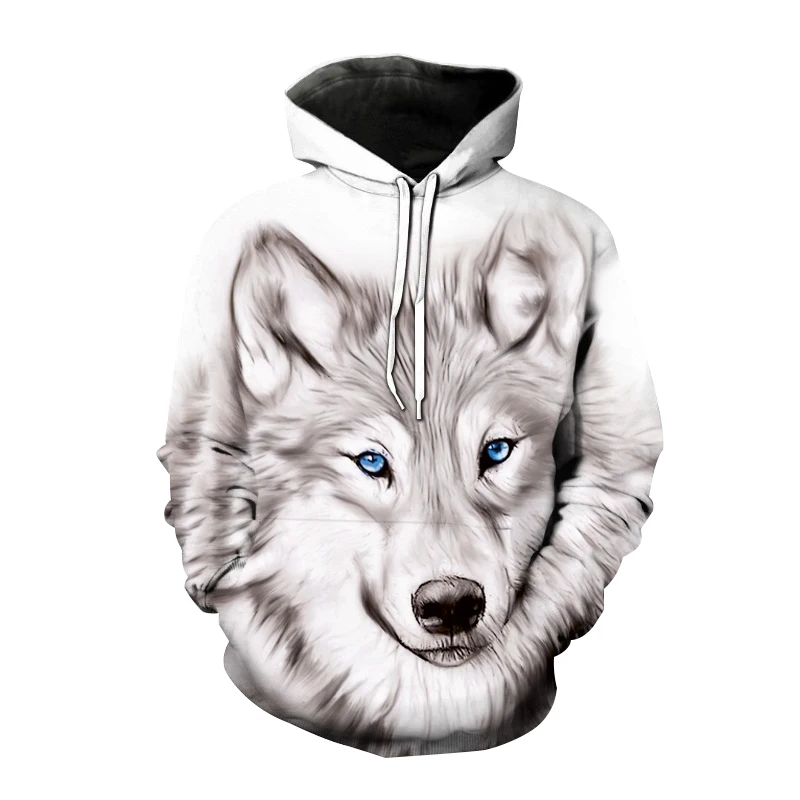 

Wolf Vacation Cartoon Hooded Social Casual Oversized Hoodie Men's Winter Luxury Vintage Harajuku Fashion Clothes Pattern Factory