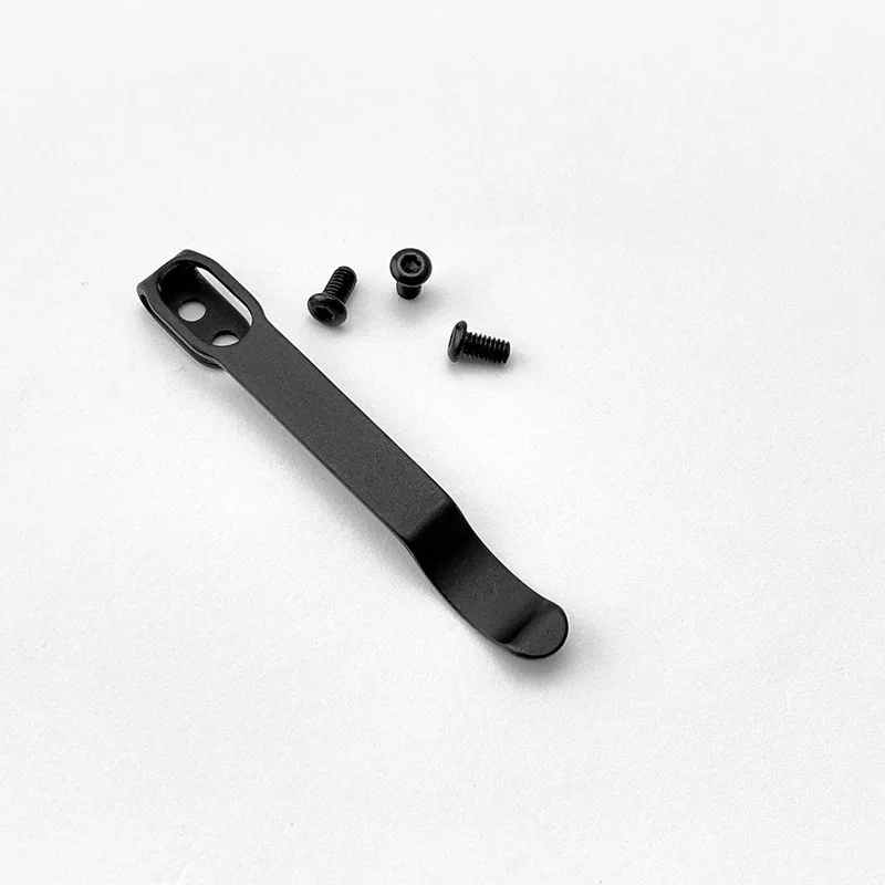 4 Types 420 Stainless Steel Knife Pocket Clip Back Clamp with 3pcs M2.5 Screws DIY Make Replace Accessories Parts