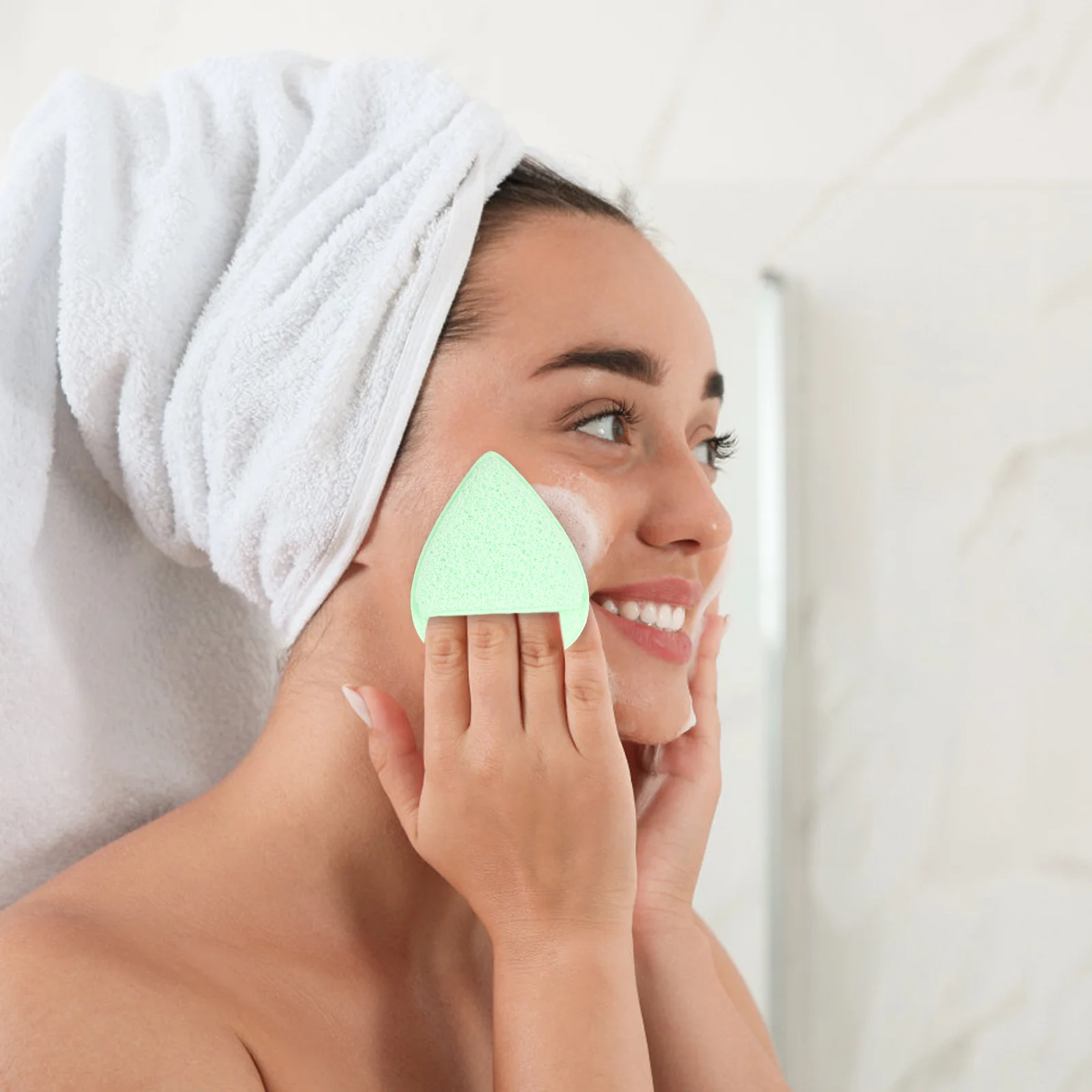 2 Pcs Konjac Cleansing Gloves Face Sponges for and Exfoliating Scrub The Pads Makeup Facial