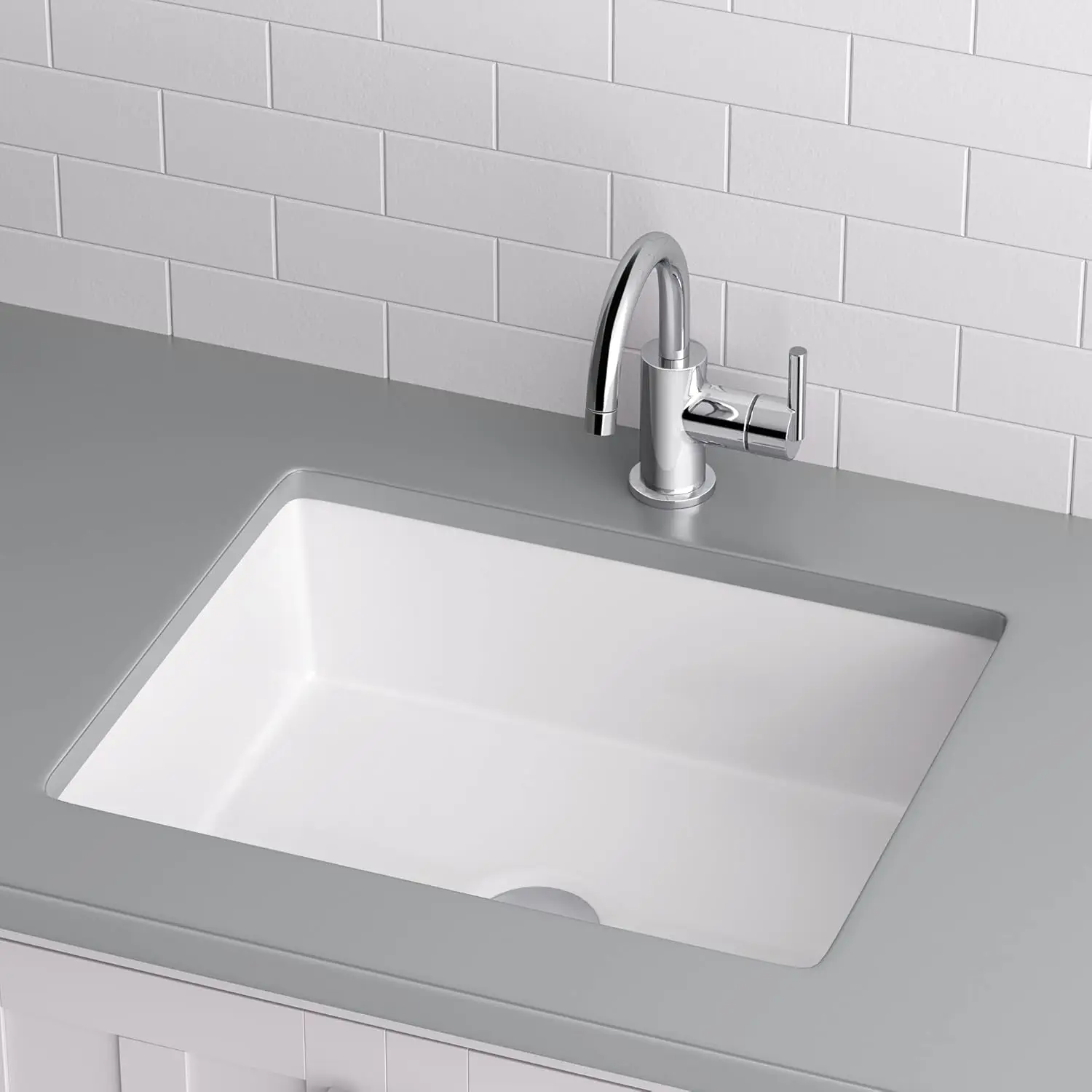MNO1713BWH Miseno MNO1713RU 19-7/8" Rectangular Undermount Bathroom Sink with Rear Overflow Elegant sink 3