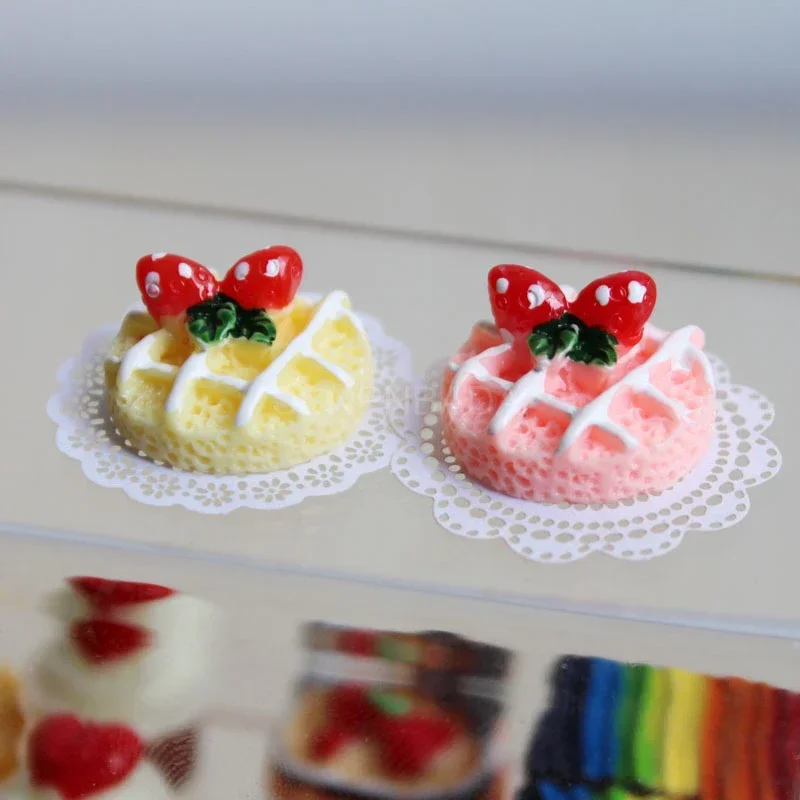 Miniature Dollhouse Cake Cabinet Pretend Play Mini Bread Food 1/6 For BJD OB11 Doll Accessories Toy, kitchen toys,pretend kitchen toys,pretend food toys,doll house toys