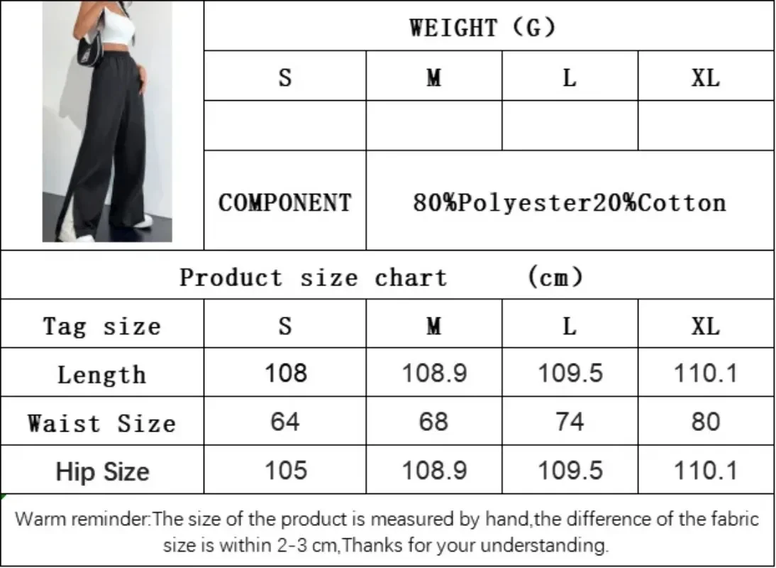 2024 Autumn/Winter Women's Fashion Casual Sports Pants Elastic Waist Wide Leg Straight Leg Guard Pants Korean Clothes YSQ53