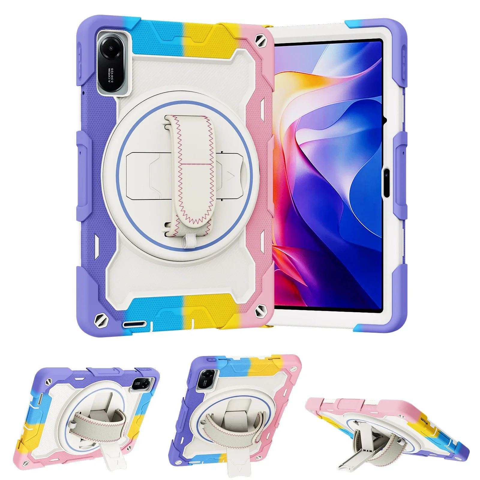 Ultra-Durable 360° Rotating Armor Stand Tablet Case