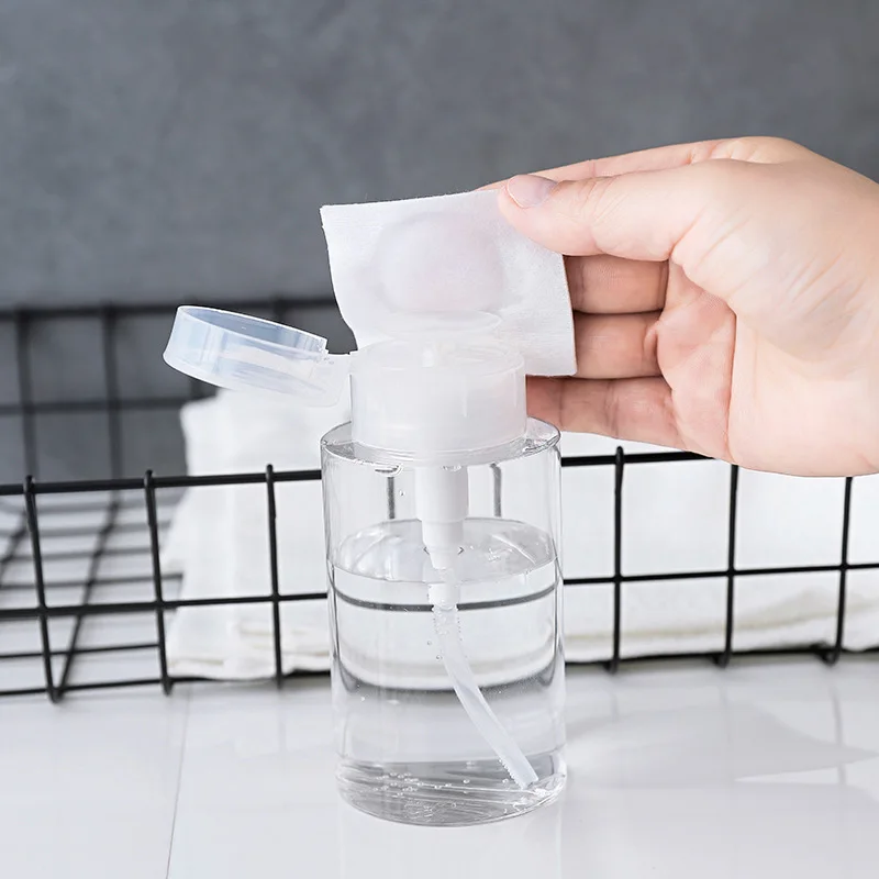 

2pcs 100ml+200ml pressure dispenser bottle Cosmetics moisturizing lotion spray bottle Makeup remover Travel portable plastic bot