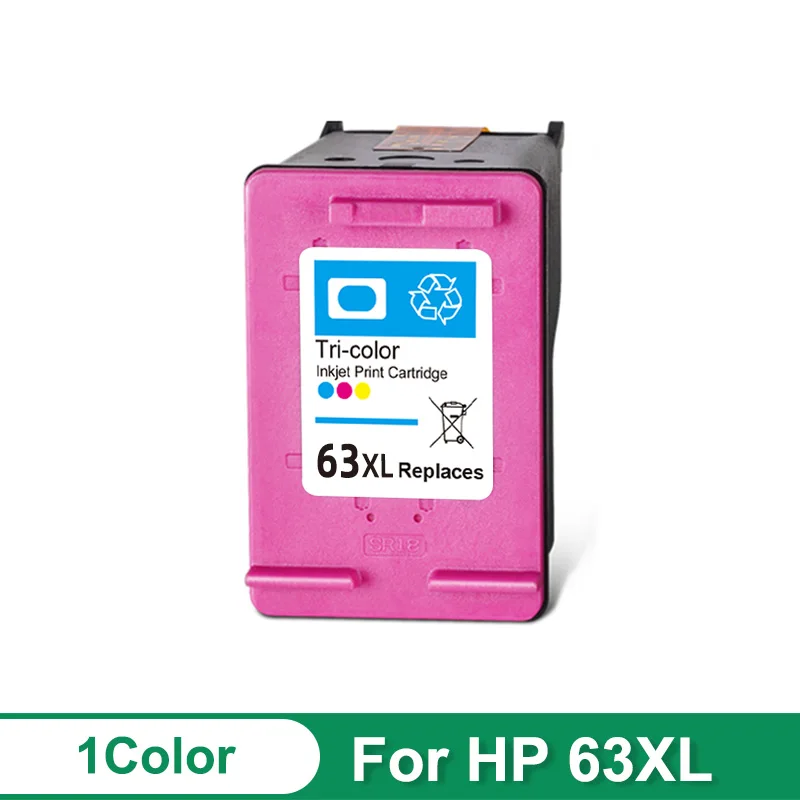 Фото Восстановленные картриджи для принтера HP 63 63XL Color Deskjet 1110 1112 2130 2131 2132 2133 2134 3630 №1