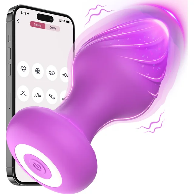 Anal Spielzeug APP Vibrierender Butt Plug für Männer Frauen Anal Vibrator Homosexuell Anal Plug Erwachsene Buttplug Sex Spielzeug für Paare Sex Produkte