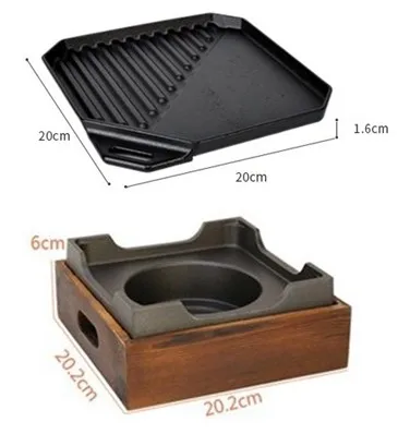 

Портативная Мини-Сковорода для барбекю, ручная Подставка под телефон, из чугуна, для жарки стейков и барбекю, семейная уличная камера