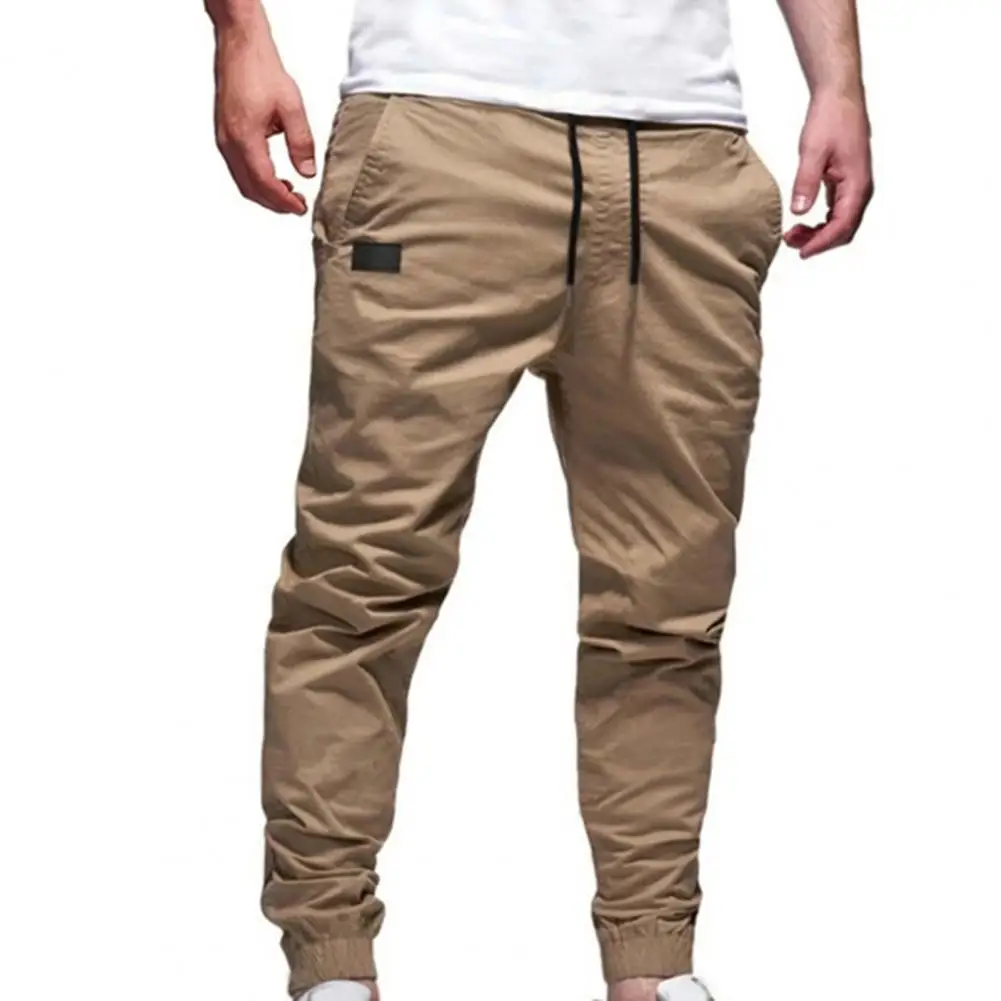 Description Picture 4 of itemMulti Pockets Training Slacks Deep Crotch Trousers Ankle Tied Mid Waist Men Sweatpants for Jogging