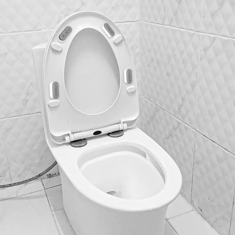 4Pcs/Pack Universal Toilet Lid Noiseless Pad Raise Toilet Seat Cover Reduce Gap Shim Bathroom Commode Anti-stain Silicone Gasket