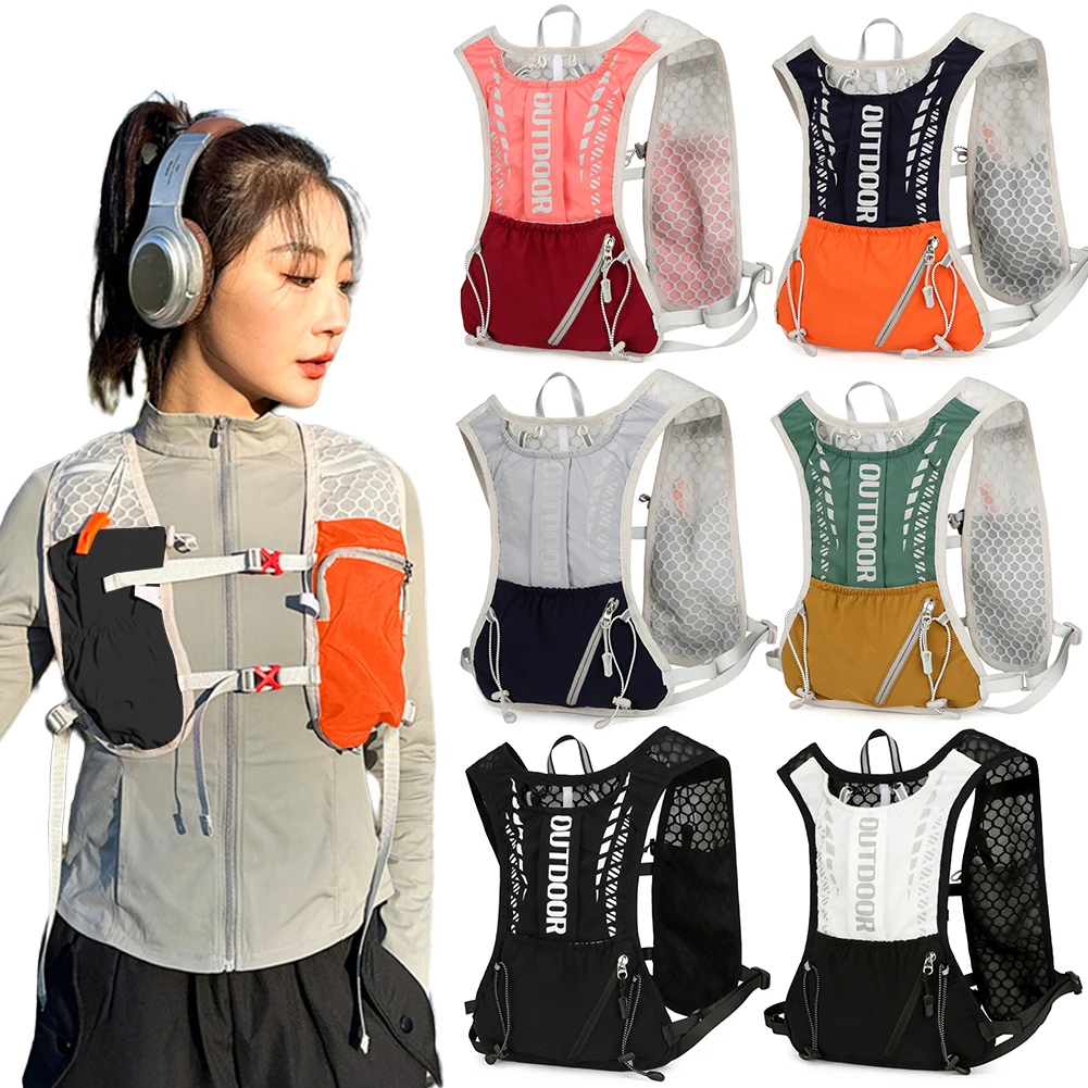 Lightweight Running Vest Waterproof Hydrations Backpack Breathable Outdoors Hydration Pack for Hiking Trail Running 6