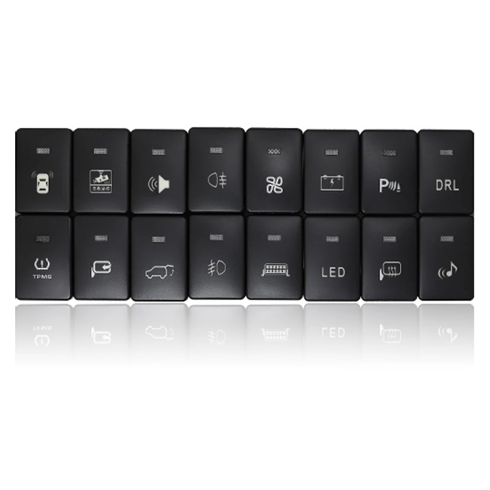 Car LED DRL Power Rearview Mirror Folding Button Front Rear Differential Lock Switch for Toyota Camry Prius Corolla PRADO smart light switch car window switch steering wheel switch assembly car switch repair