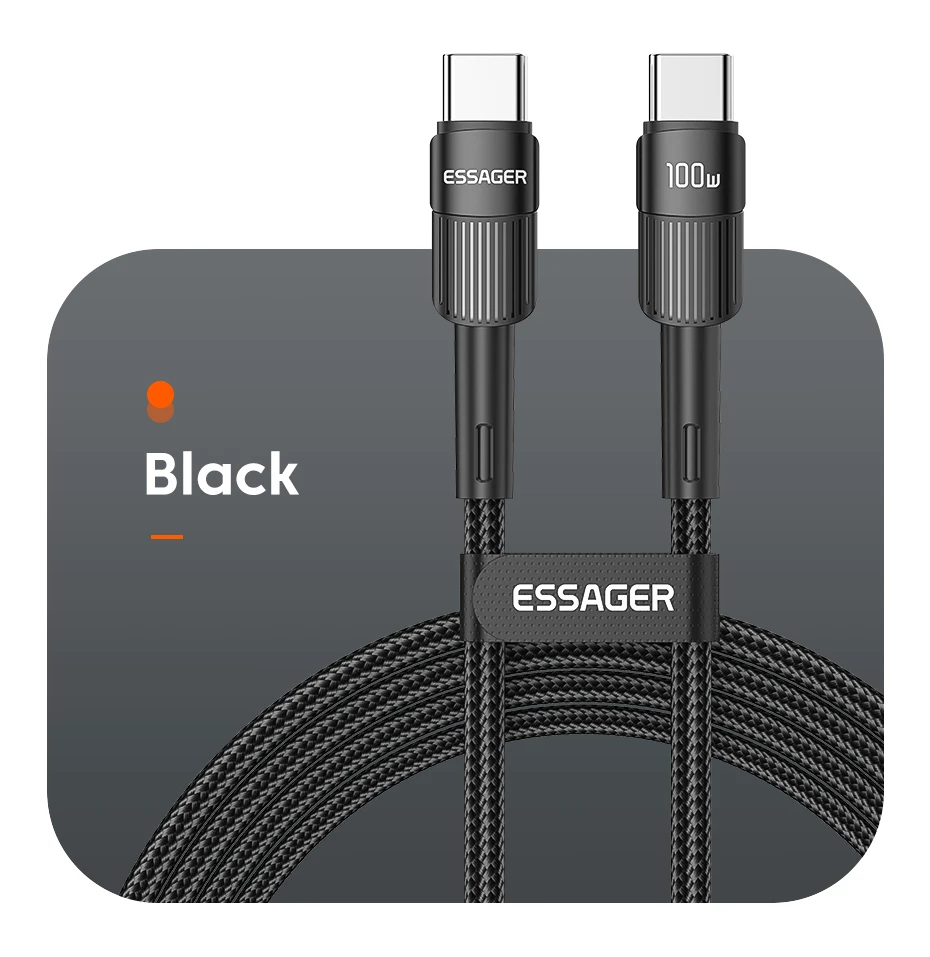 Essager 100W C To C Type C Cable USB C PD Fast Charging Charger Wire Cord For Macbook Samsung Xiaomi Type C USB C Cable