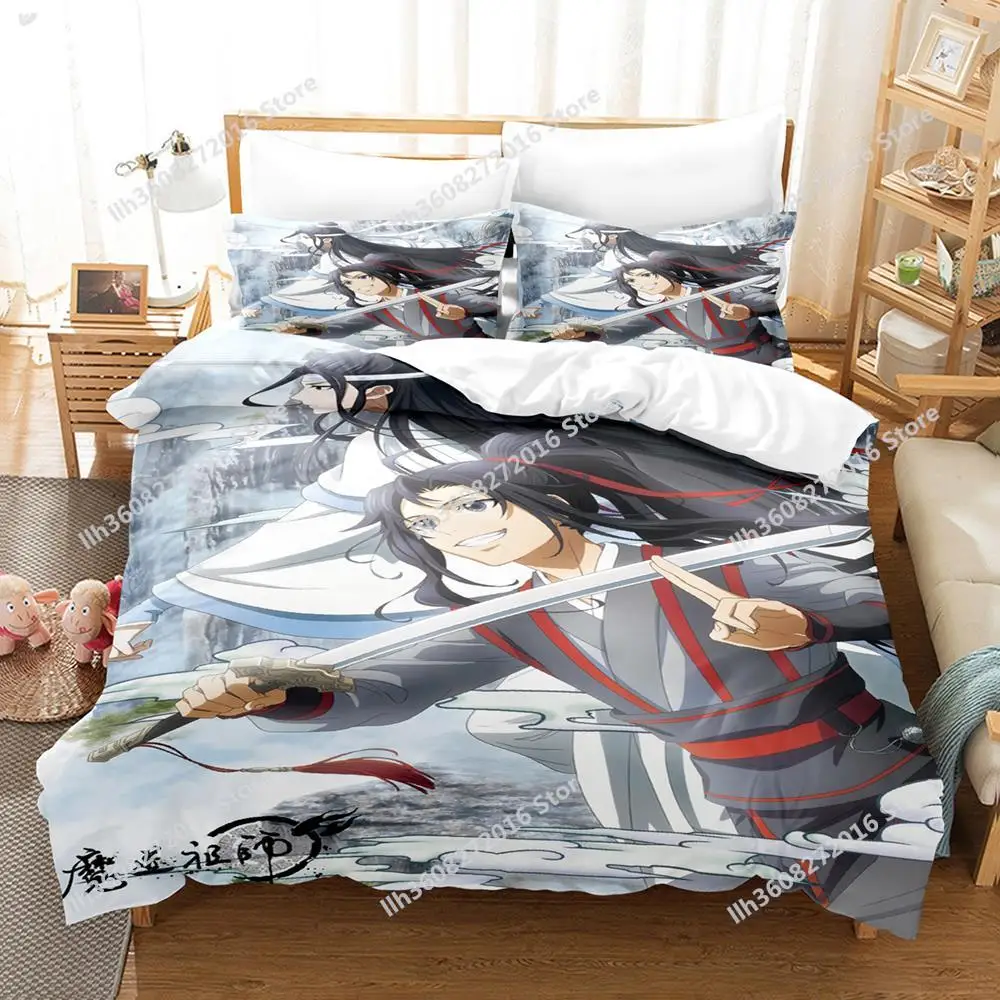 2025 Mo Dao Zu Shi The Grandmaster of Demonic Cultivation Bedding Set Cartoon Anime three-piece set Adult Kid Bedroom Duvetcover 3