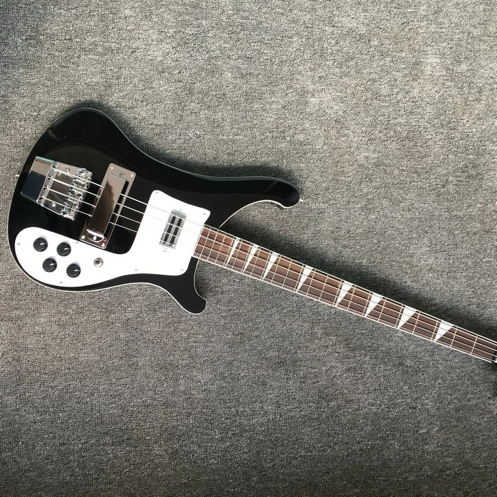 

Custom RICken 4 Strings Matte Black 4003 Electric Bass Guitar Black Hardware Triangle MOP Fingerboard Inlay Top Selling