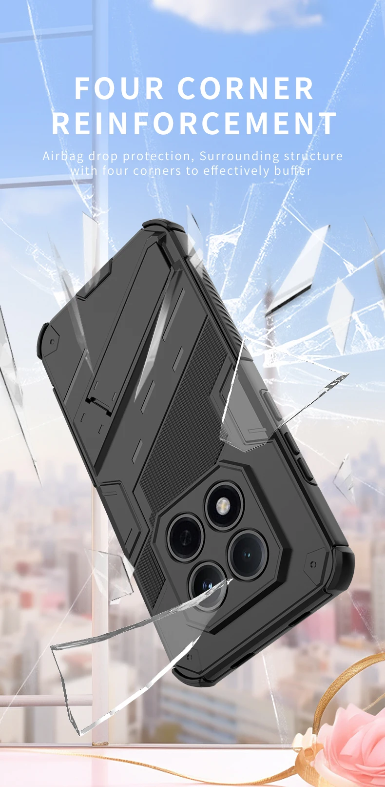 Stoßfeste Panzerhülle für Redmi Note 15 Pro Plus, schützende Rückseite für Redmi Note 15 Pro Note 15 Handyhülle. – Detail 3