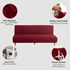 LANMOLIFE Solid Color Armless Sofa Bed Cover Stretchable Futon Sofa Covers Removable Clean Folding Sofa Bed Covers Home Decor 6
