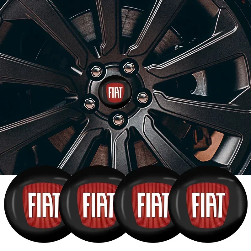 Adesivi Per Coprimozzo Centrale Ruota Auto 56Mm Per Fiat Abarth 500 Punto Panda Tipo Aegea 500C Panda Uno Palio Doblo Bravo Accessori