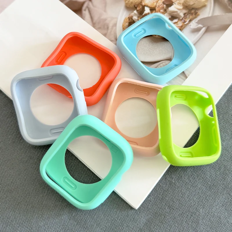 Premium Silicone Watch Case Bumper Protector Cover - Universal Fit for Various Sizes and Series