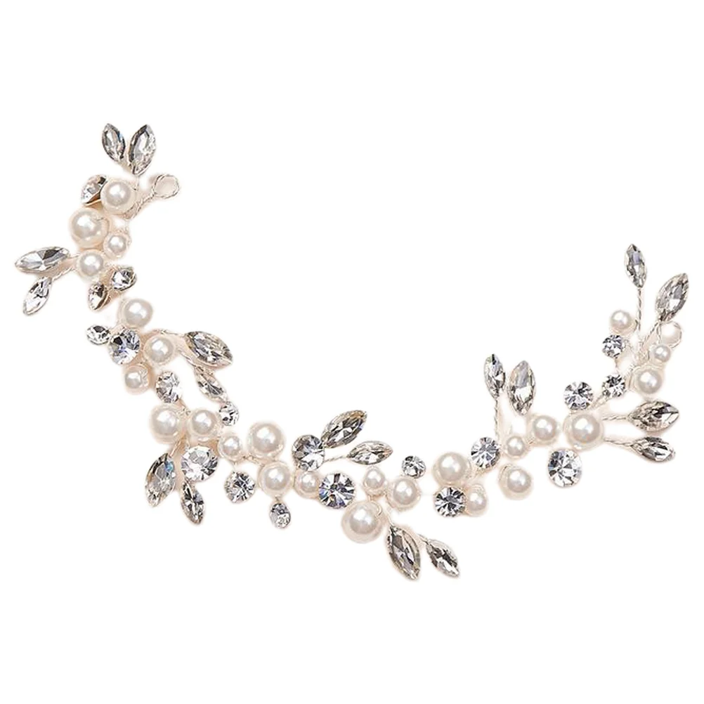 

Wedding Hair Accessories Jewelry for Bride Headband Accessory Bridal Headpieces Metal Flower Girl Pearl