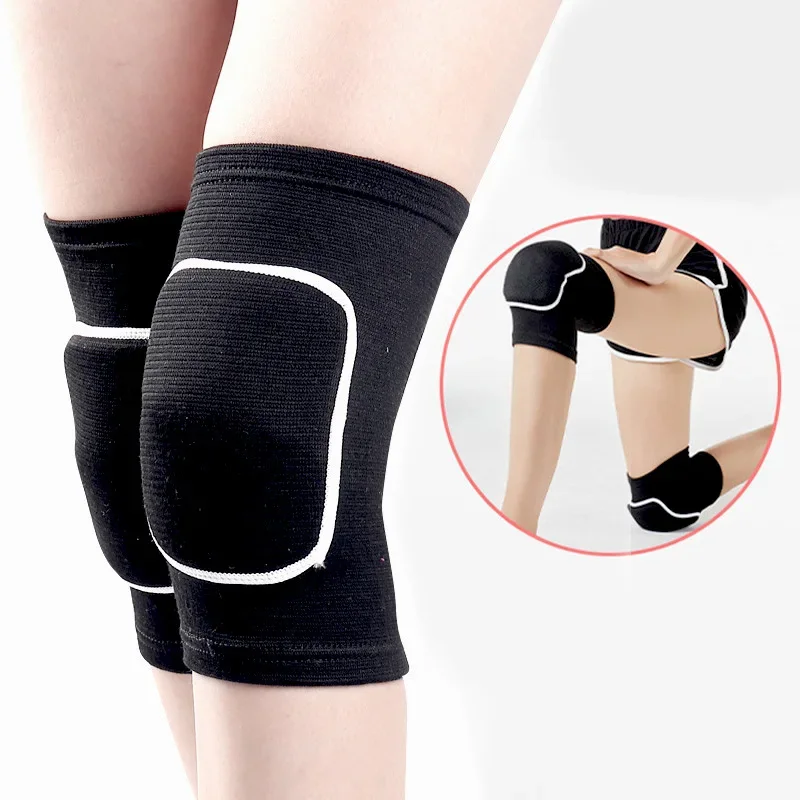 Thickened Sponge Knee Brace 1 Pair Sports Compression Knee Pads Elastic Protector Support For Dancing Workout Training