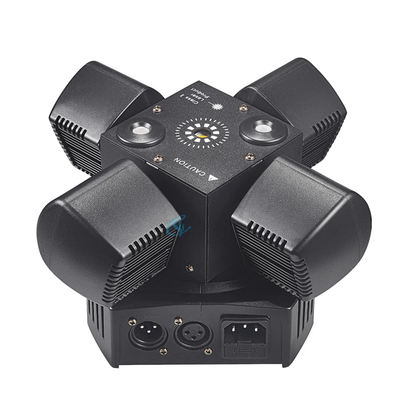 48W Colorful LED Beam Moving Head Light Red&Green Laser White Flash Lights DMX512 Sound Control For DJ Party 5
