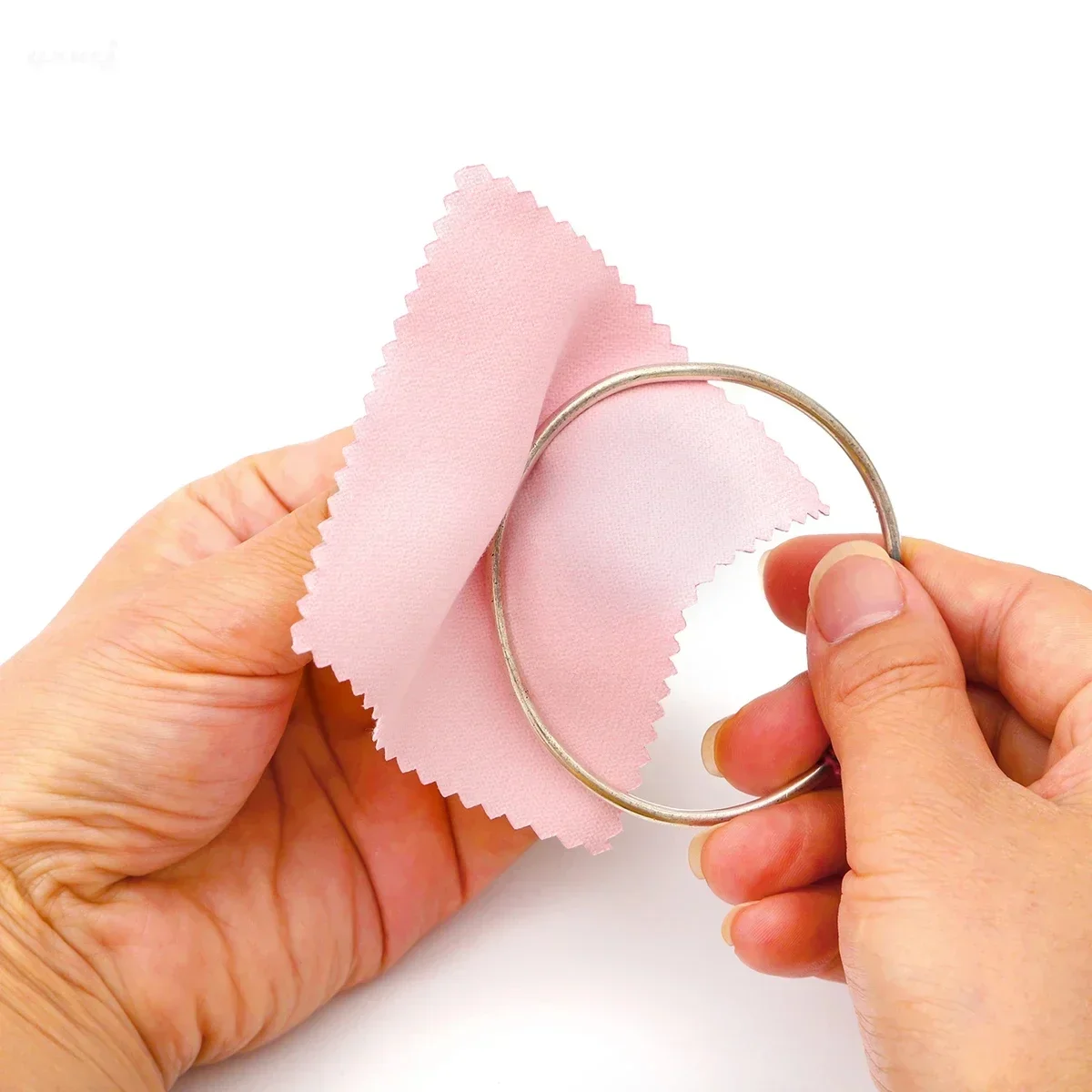 Jewelry Cleaning Cloth 50PCs/pack Jewelry Cleaning Cloth 8cmx8cm Pink Color Jewelry Wiping Cloth Tools Making Supplies