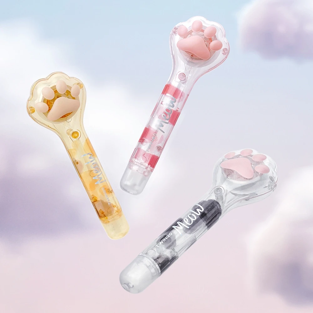 Cat Paw Correction Tape Cartoon Meow Portable Sized 6m*5mm Office School Correcting Tools