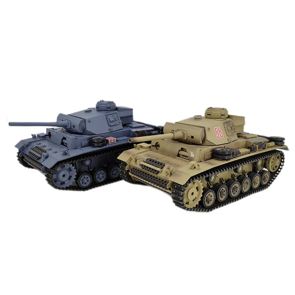 New Henglong 3848 Remote-Controlled Tank Infrared Combat Full-Size Simulation Tank Shooting German 3l Tank Model Boy Toy Gift 3