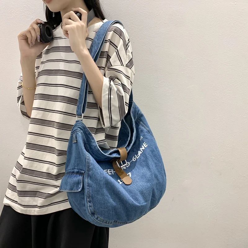 Letter Denim Women's Bag 2022 Trend Jeans Shoulder Bag High