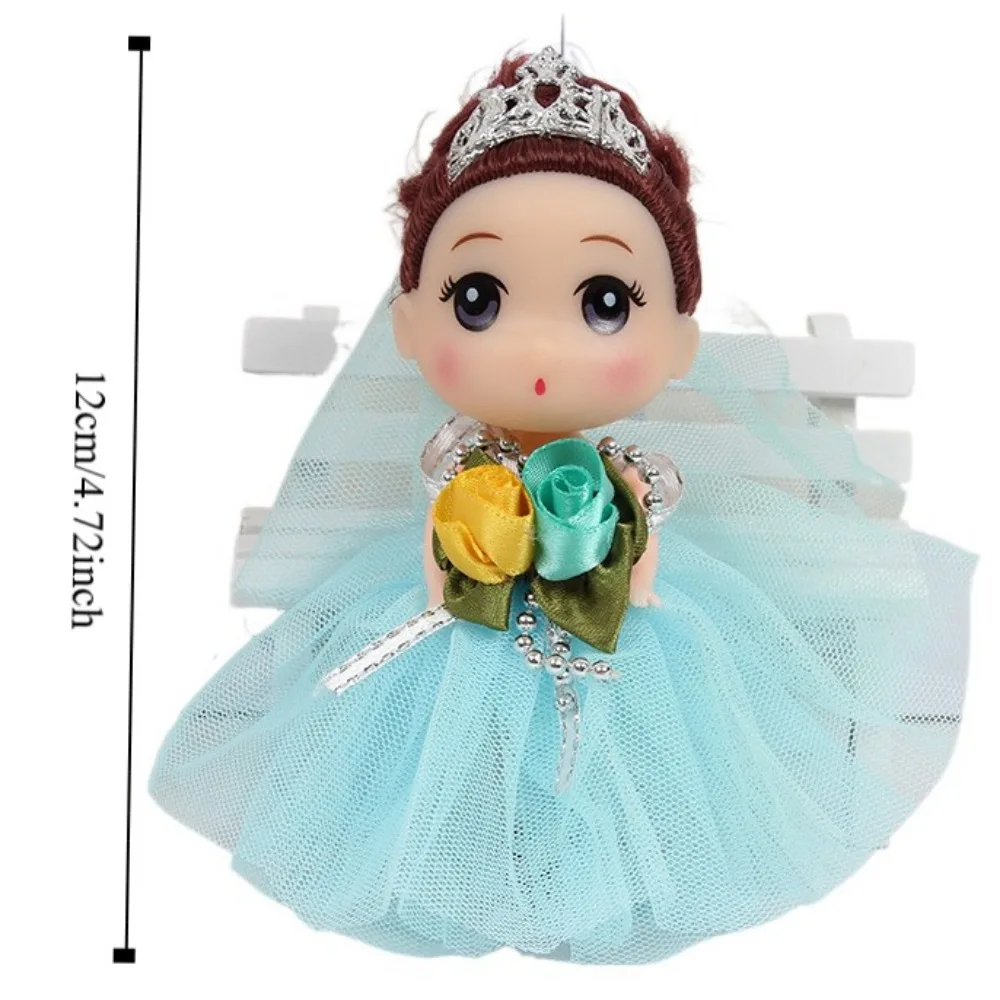 12 Cm Big Eyes Princess BJD Doll Korean Makeup Look Movable 12cm Bjd Doll DIY Sweet Wedding Dress Mini Girl Play House