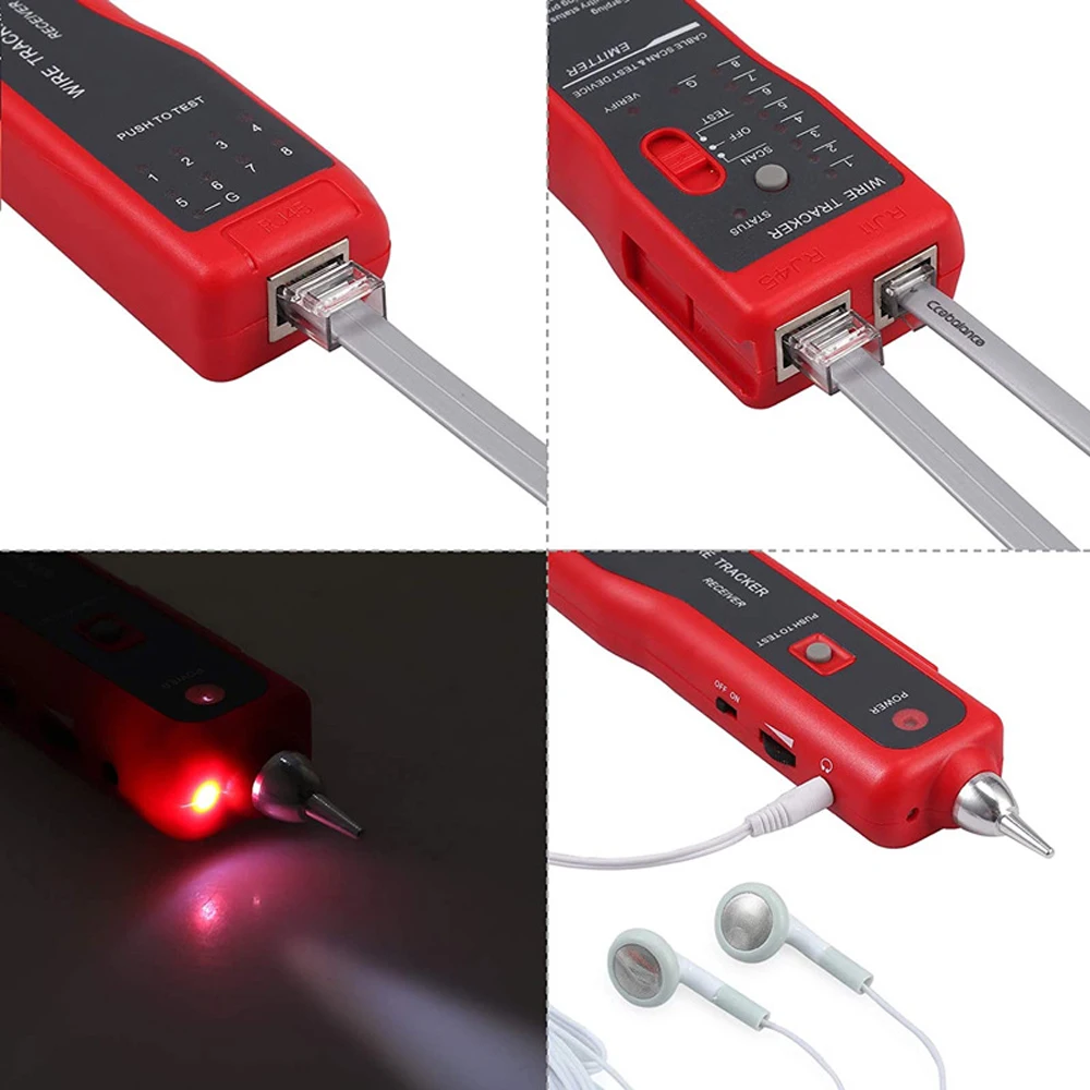 Multi-purpose Network Telephone Signal Wire Finder Checking Instrument Cable Detector Line Meter Line Finder Patrol Tester network cable tester