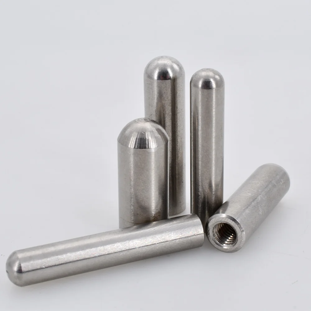 Cylindrical Locating Dowel Pin M3 M4 M5 M6 304 Stainless Steel Internal Thread OD 4-12mm Length 12-80mm
