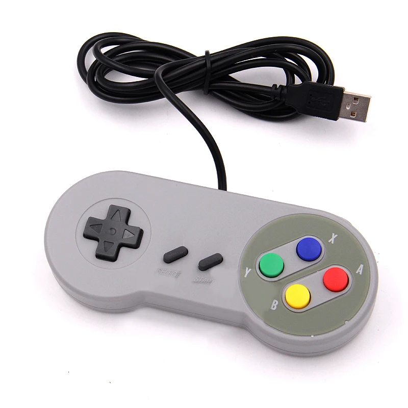 Manette de jeu Super USB rétro classique, Joysticks pour Nintendo SNES, contrôleur USB PC pour contrôleurs MAC, accessoires de jeux