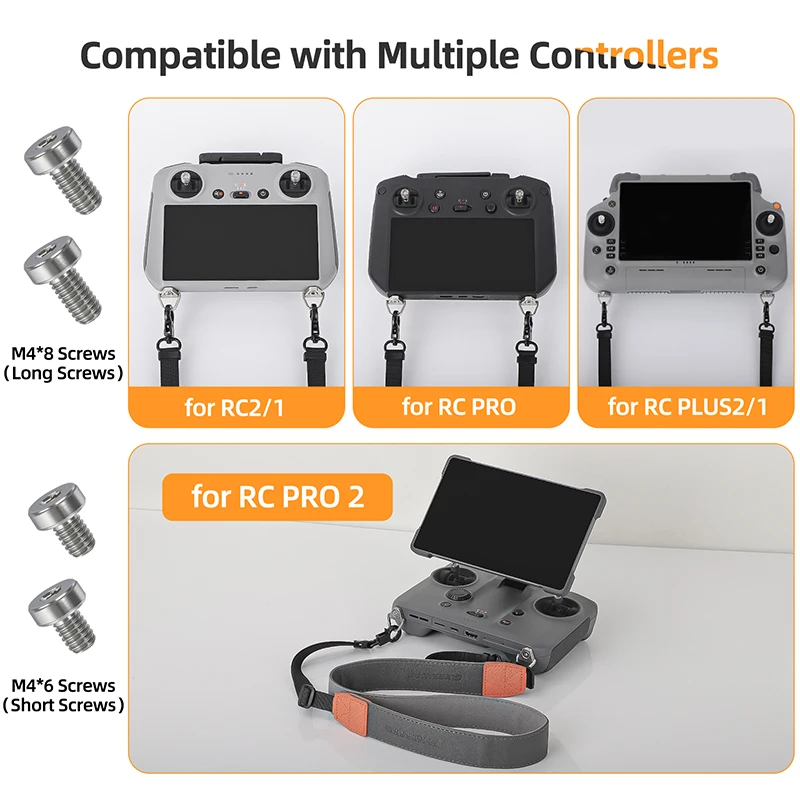 Cordon anti-stress pour télécommande DJI RC PRO2, détail du système d'attache.