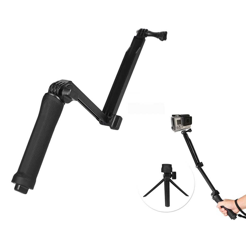 Go Pro Аксессуары 3 Way Grip водонепроницаемый монопод селфи-палка штатив стойка для GoPro