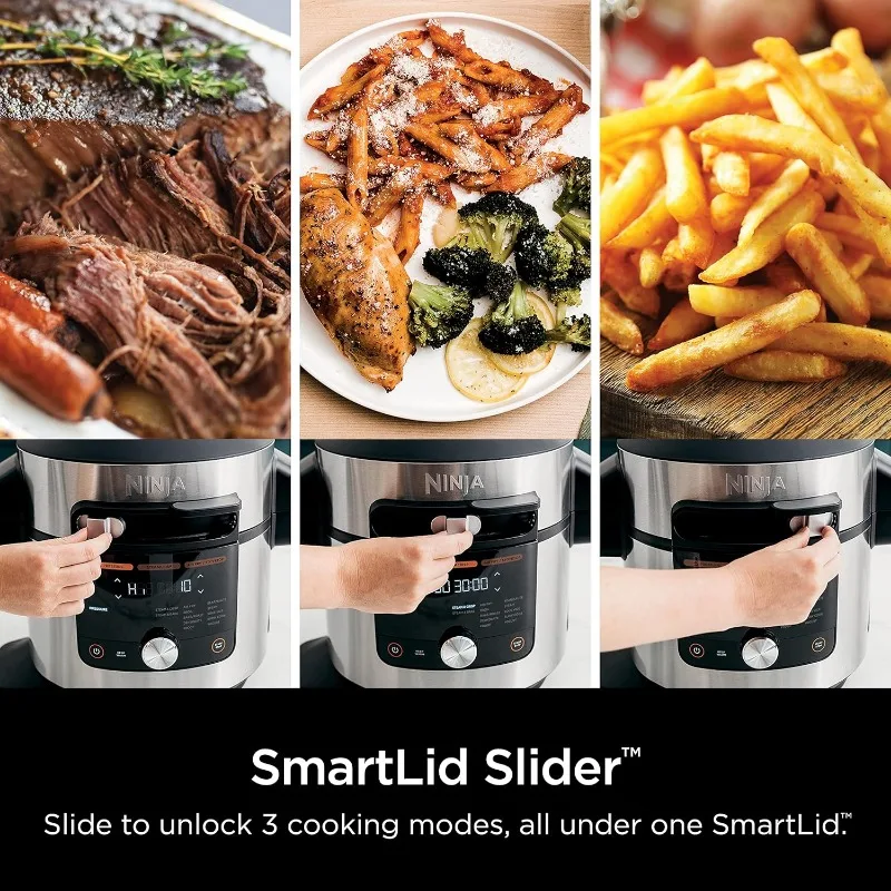 Ninja OL601 Foodi XL 8 Qt. Pressure Cooker Steam Fryer with SmartLid, 14-in-1 that Air Fries, Bakes & More 3